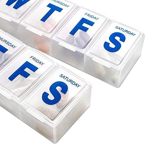 Simple Design 7 Days Pill Organizer with Travel Case