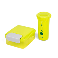 Portable BPA Free Bento Box with Water Bottle, Push Switch