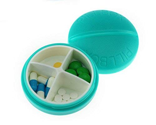 Leak Proof Pocket Small 4 Compartment Pill Dispenser Case 