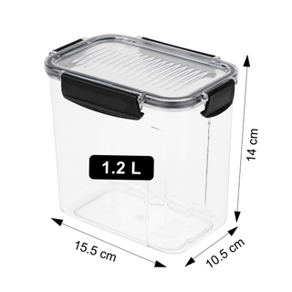 1.2L Plastic Airtight Food ContainerEasy-Lock Lids