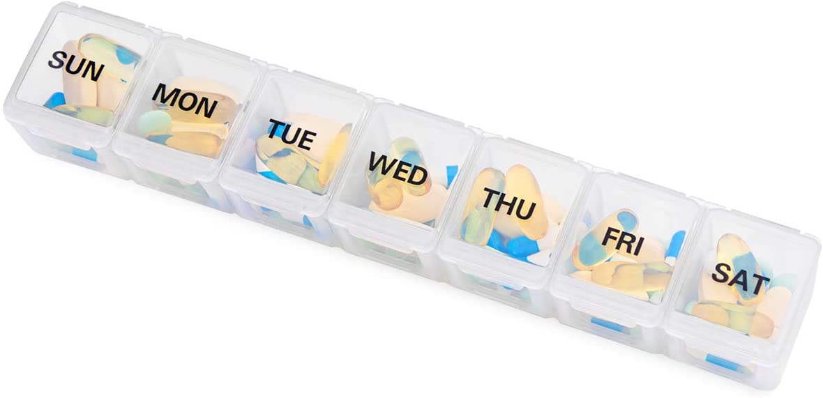 Bulk Plastic Portable Medicine Pill Box Container