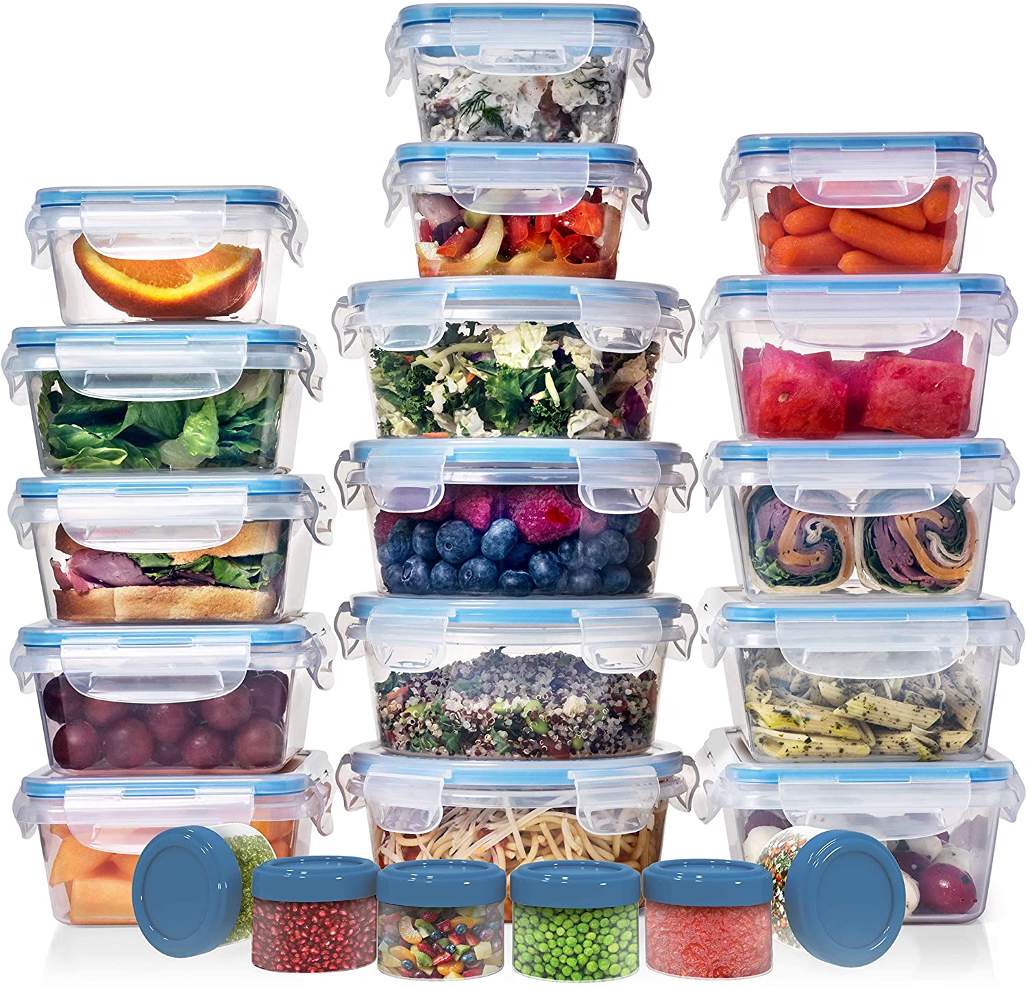 Airtight Leak Proof Easy Snap Lock Lunch Box BPAFree Plastic Storage