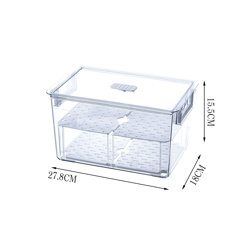 2 Compartments or Layers Fridge Storage Box