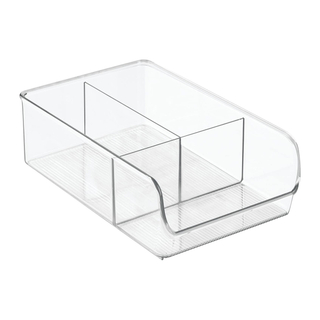 3 Compartments Transparent Fridge Storage Bins
