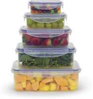 Food Storage Airtight Nested Plastic Containers with Locking Lids