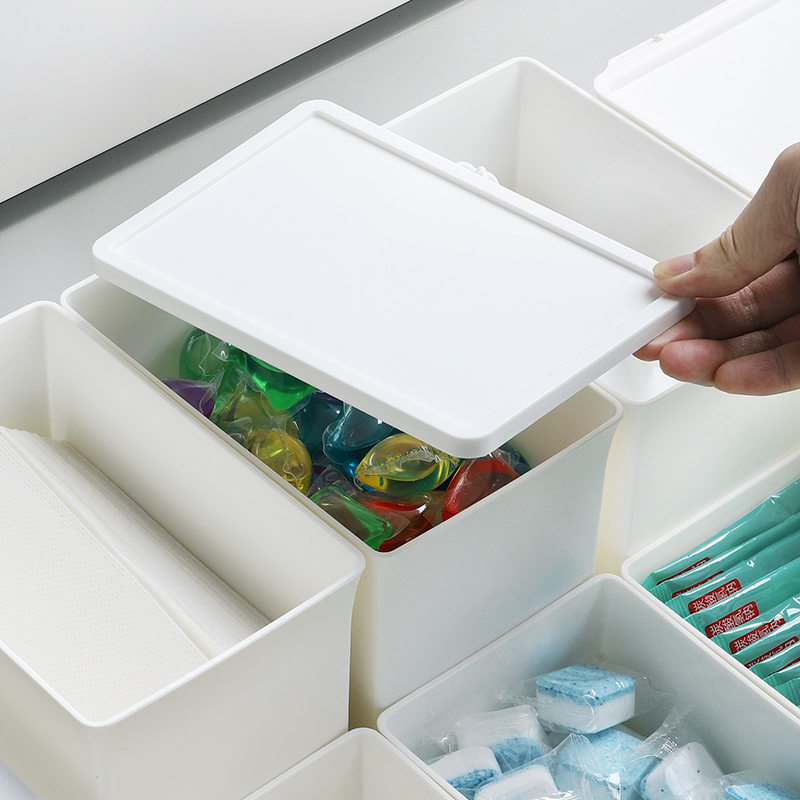 Large Multi-functional Storage Organizer With Foldable Lids